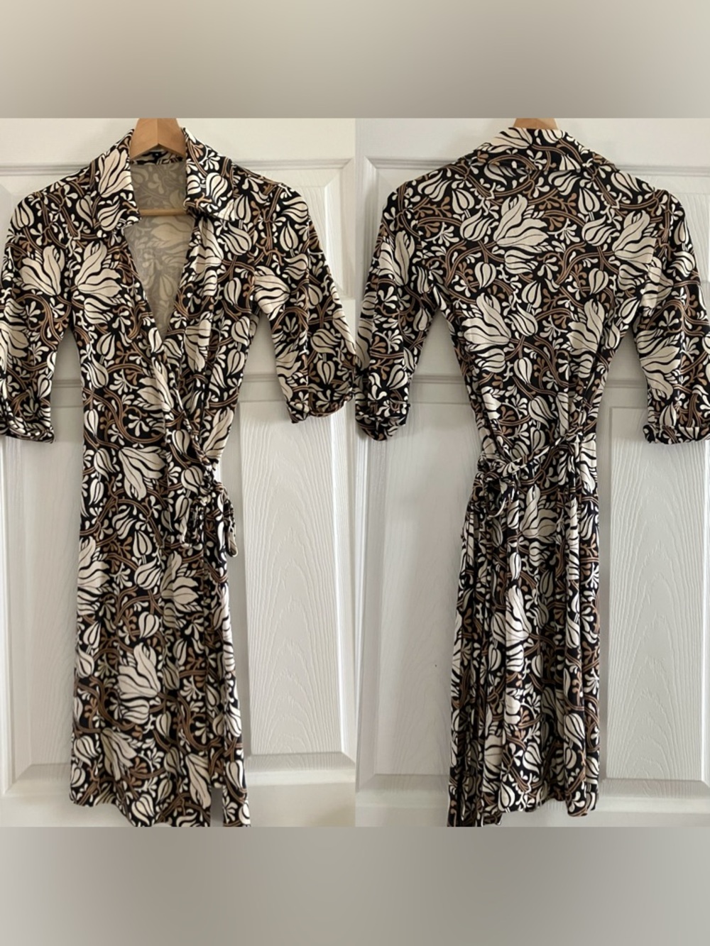 Diane Von Furstenberg Floral Wrap Dress Size 4